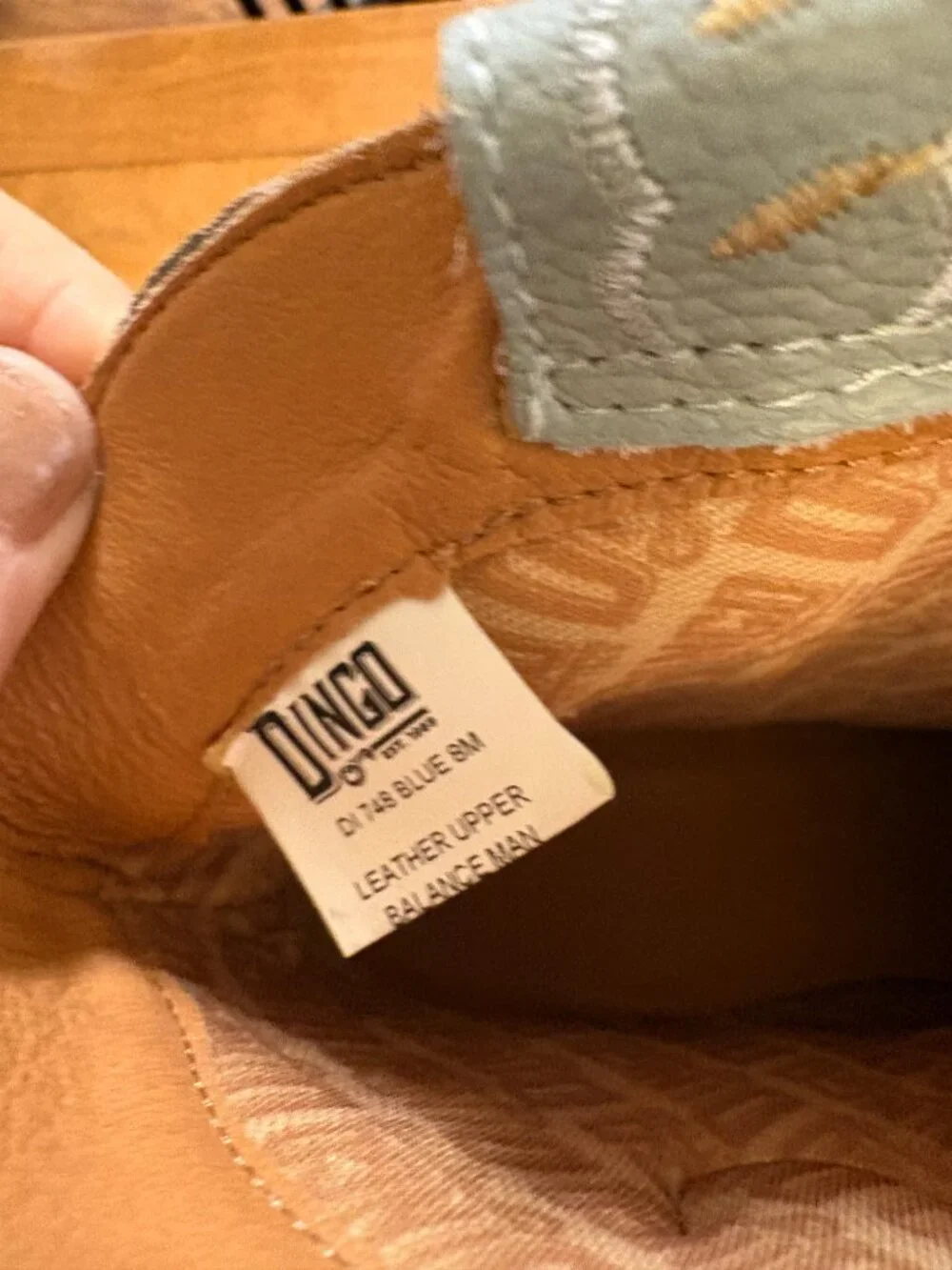 Dingo light blue Embroidered Boots